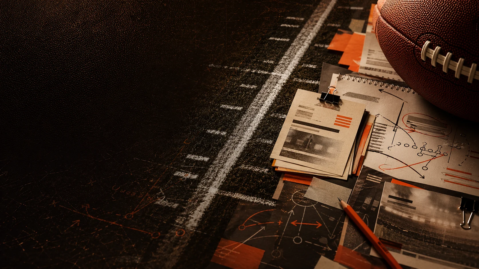 DawgFeed football notes, source cards, and field texture artwork